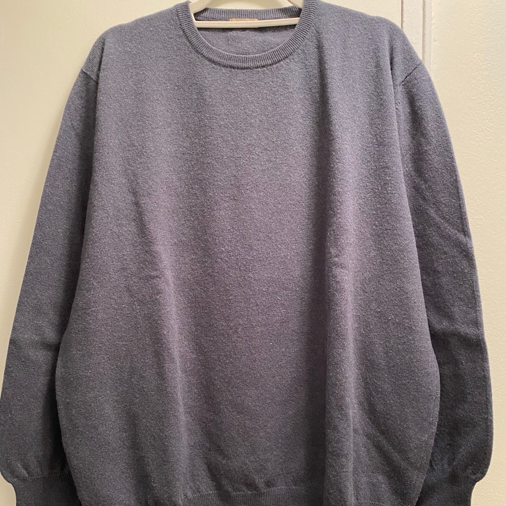 Malo Sweater Crewneck Wool Blue Long Sleeve size56